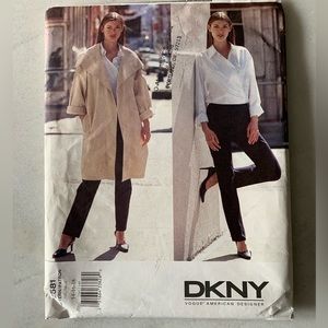 UNCUT Vogue American Designer DKNY Misses Coat Bodysuit Pants Sewing Pattern